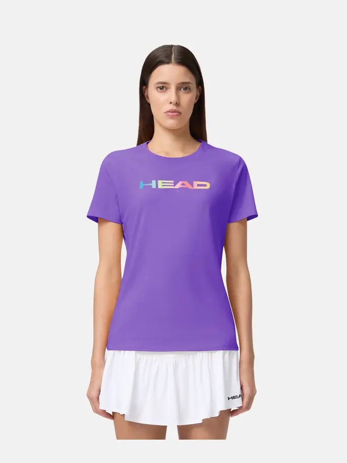 Sale, view full size image of Front view of Product detail - RAINBOW T-Shirt Women purple
