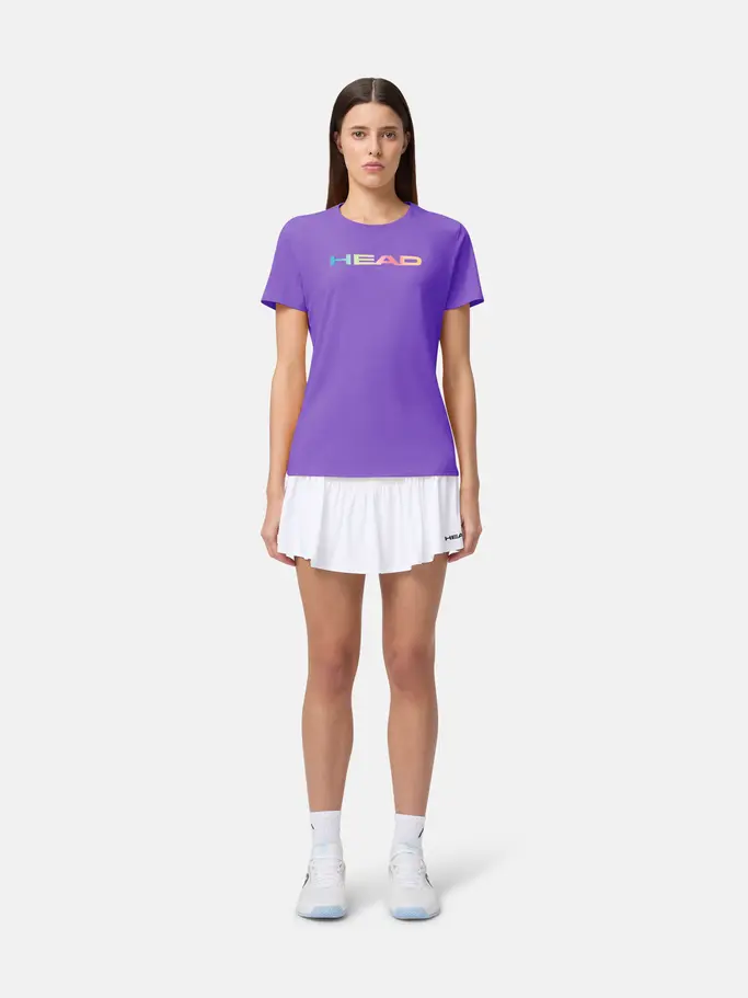 Sale, view full size image of Front view of Product detail - RAINBOW T-Shirt Women purple