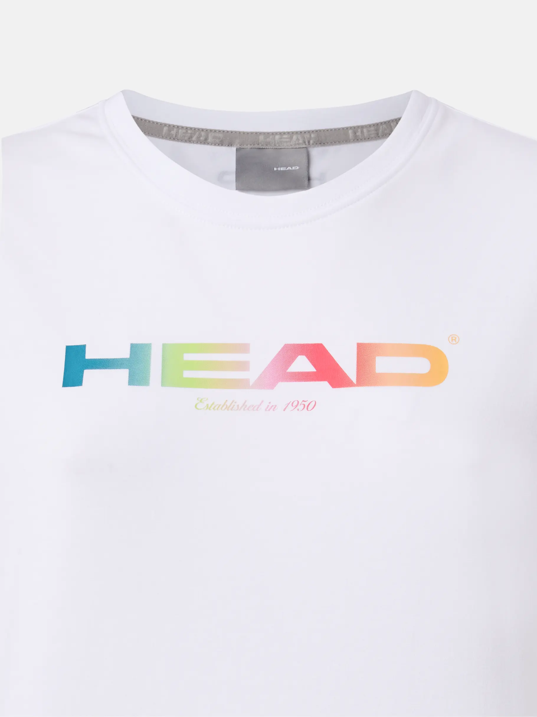 New, view full size image of Front view of Product detail - RAINBOW T-Shirt Women white