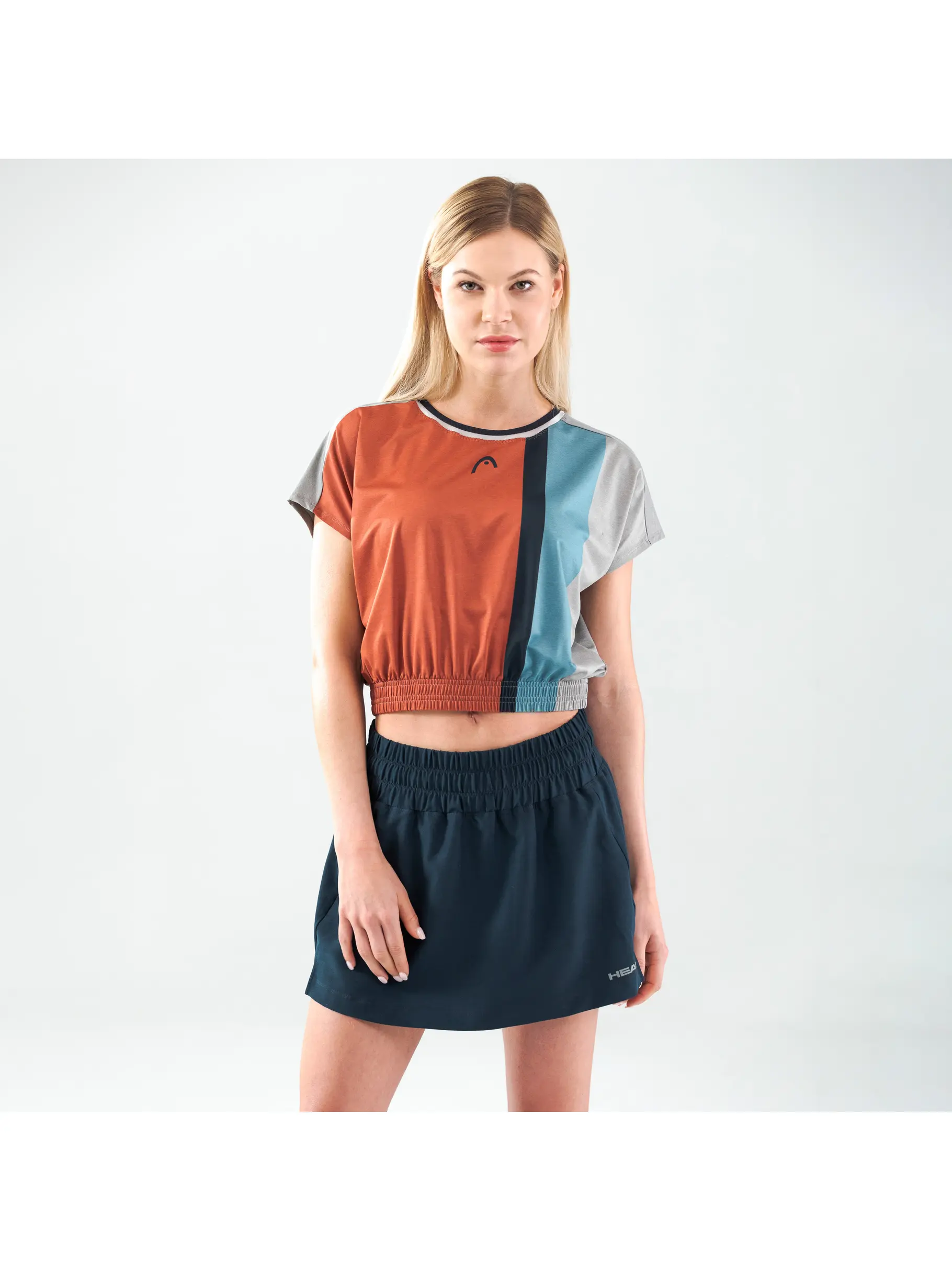 Sale,Best Seller, Ansicht Großes Bild der Vorderseite Product detail - PADEL Crop Top Women coral