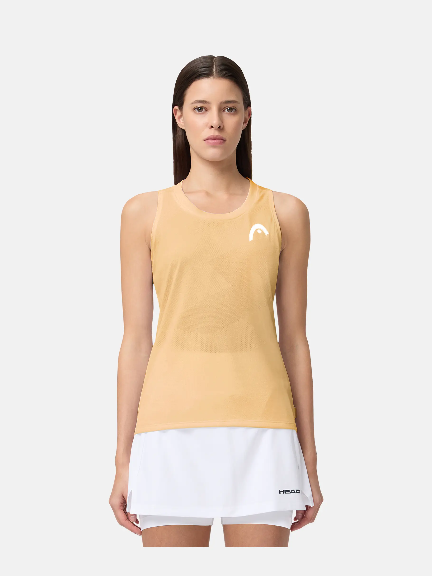 , view full size image of Front view of Product detail - PRO Tank Top Women apricot