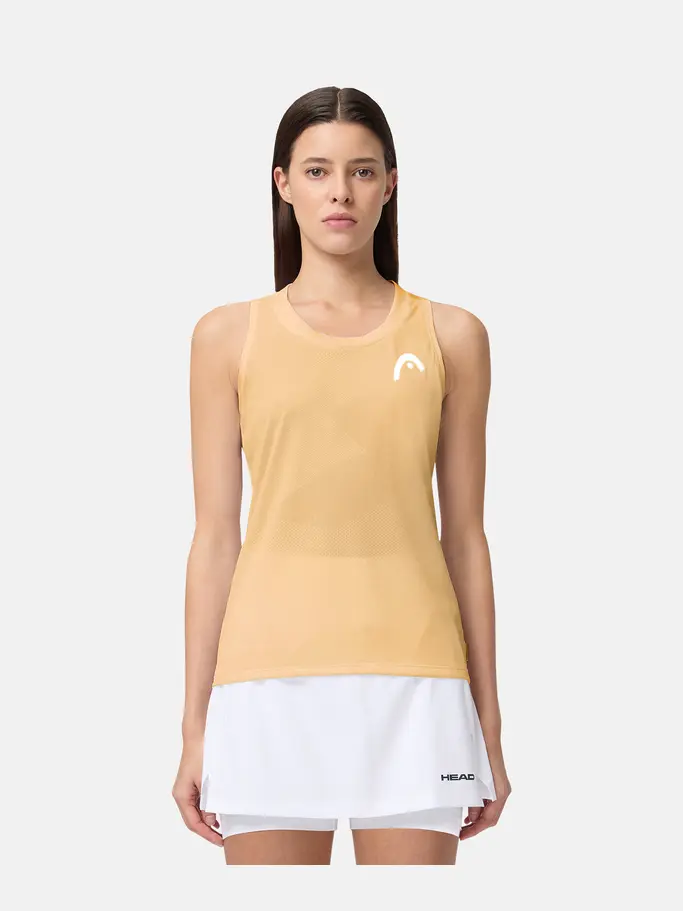 , view full size image of Front view of Product detail - PRO Tank Top Women apricot