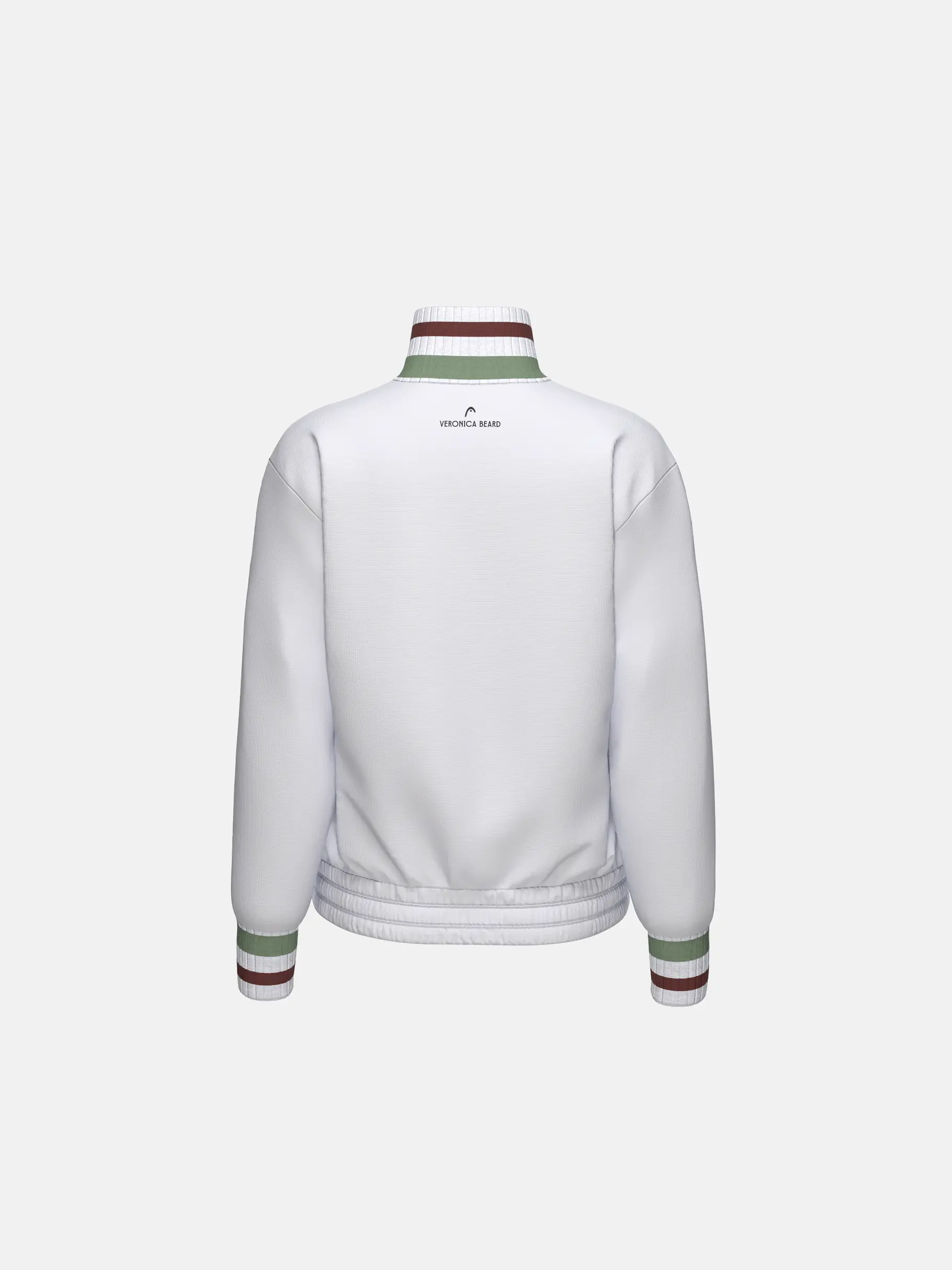 Price Drop, view full size image of Front view of Product detail - Volley Track Jacket | Veronica Beard x HEAD Sportswear  white