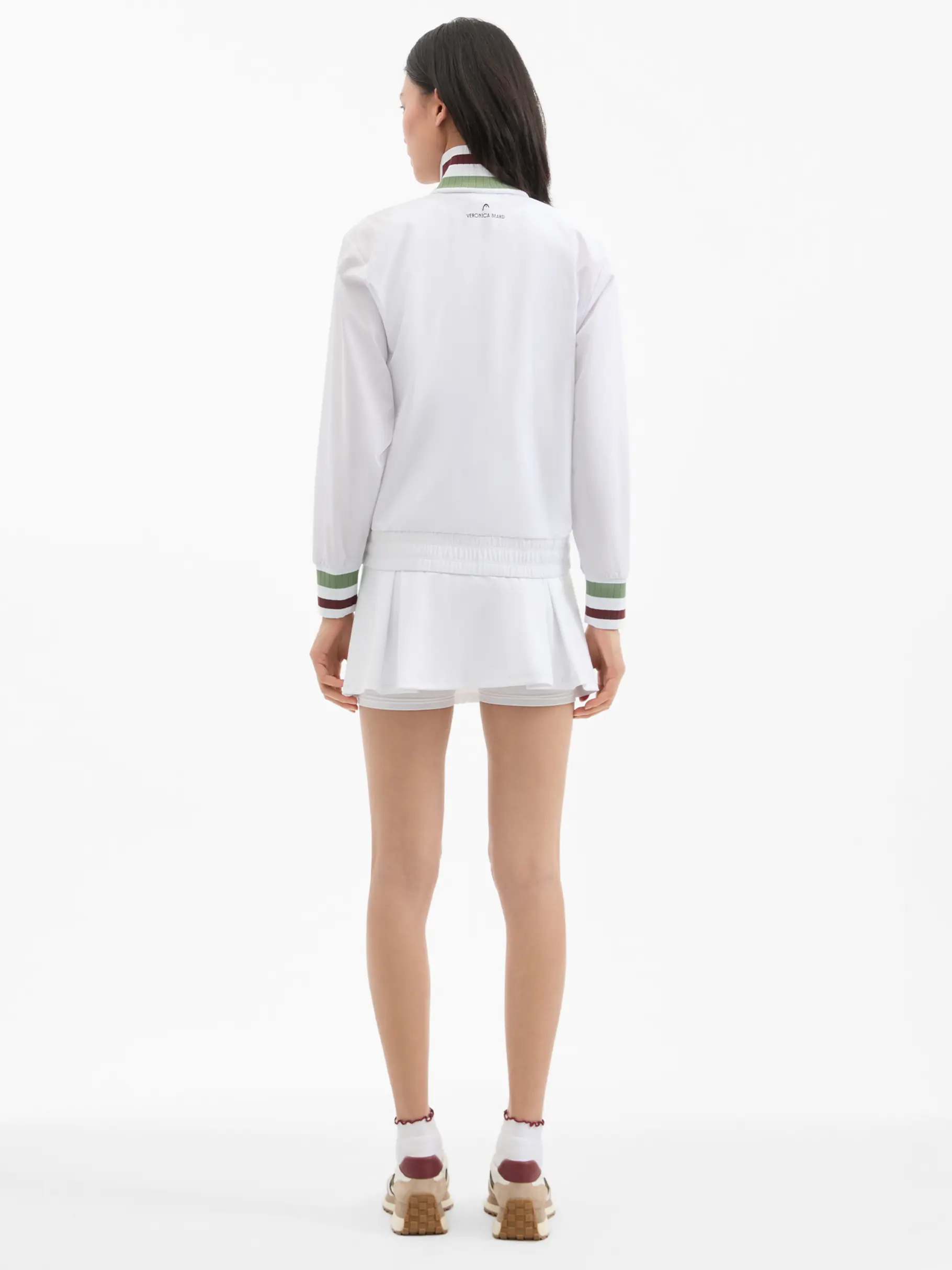 Price Drop, view full size image of Front view of Product detail - Volley Track Jacket | Veronica Beard x HEAD Sportswear  white