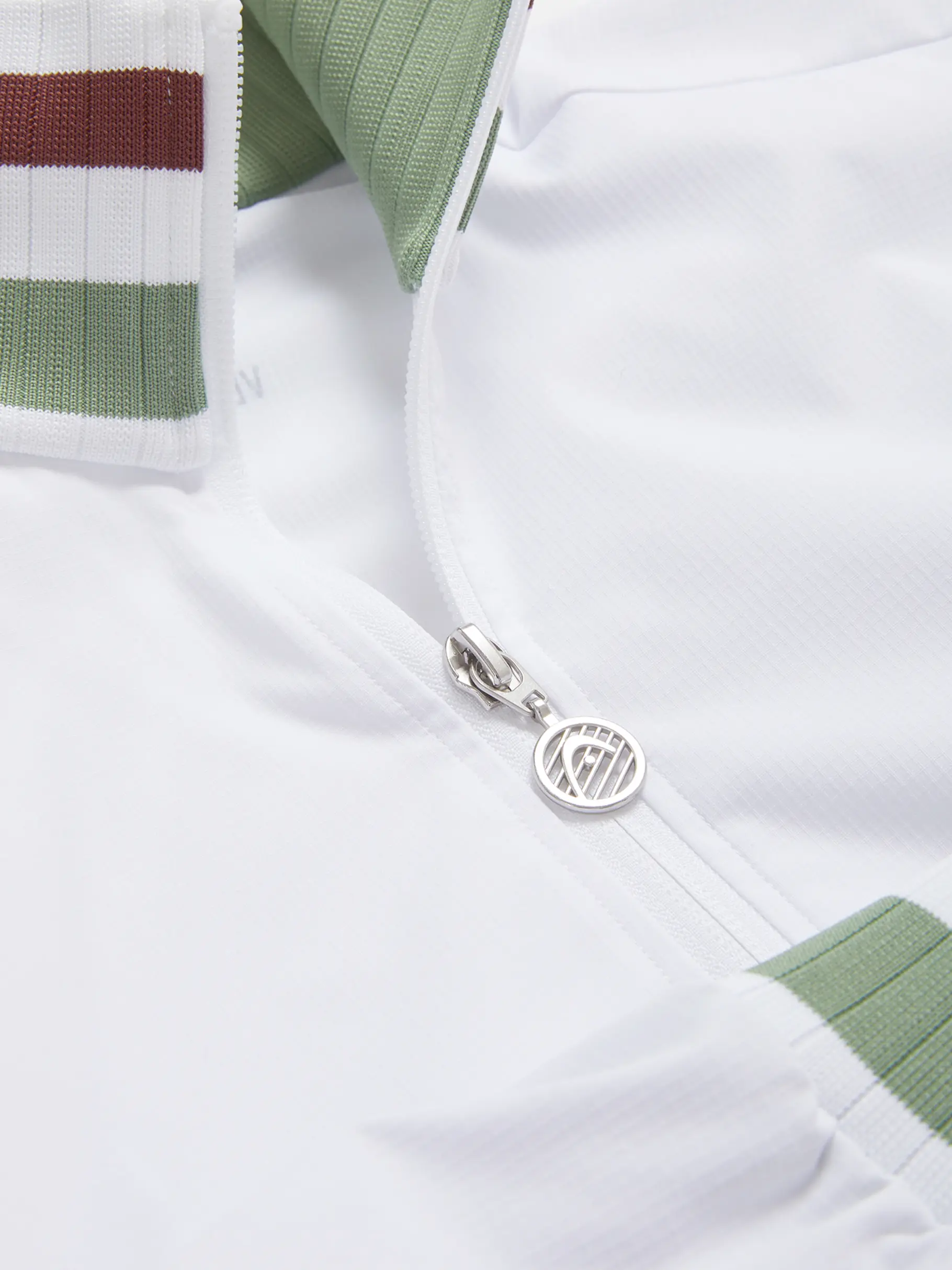 Price Drop, view full size image of Front view of Product detail - Volley Track Jacket | Veronica Beard x HEAD Sportswear  white