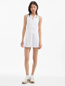 Display front view 4 of Product detail - Ace Pleated Tennis Dress | Veronica Beard x HEAD Sportswear  white
