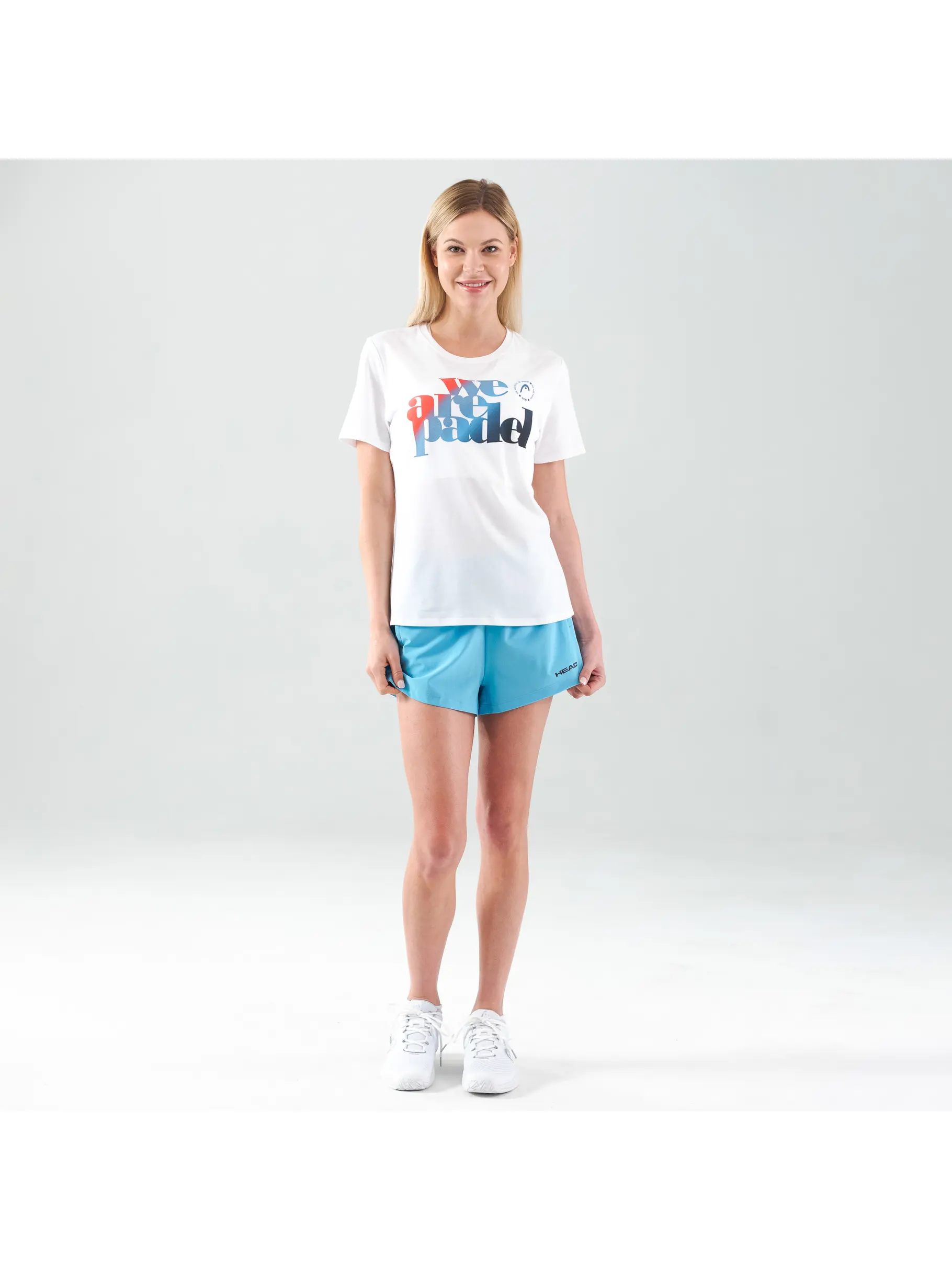 Sale,Best Seller, view full size image of Front view of Product detail - WE ARE PADEL II T-Shirt Women white/navy