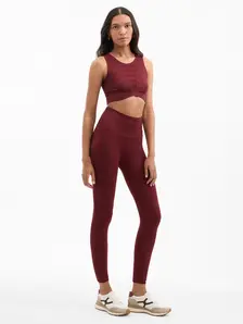 Display front view 6 of Product detail - Clay High-Rise Legging | Veronica Beard x HEAD Sportswear  terracotta