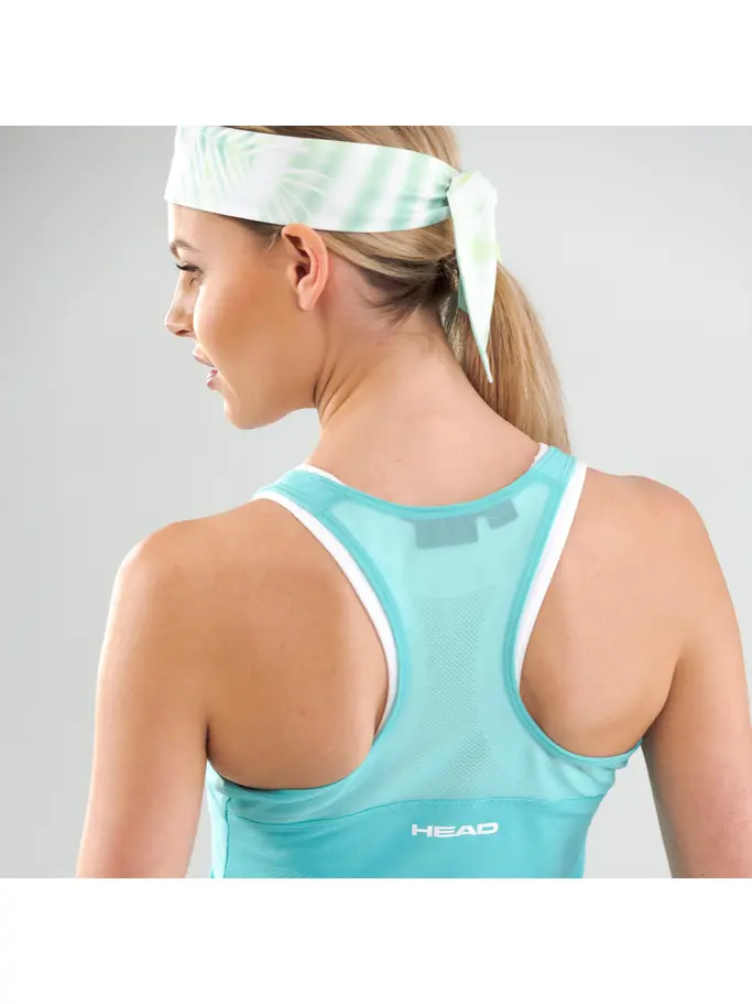 Sale, view full size image of Front view of Product detail - SPIRIT Tank Top Women turquoise