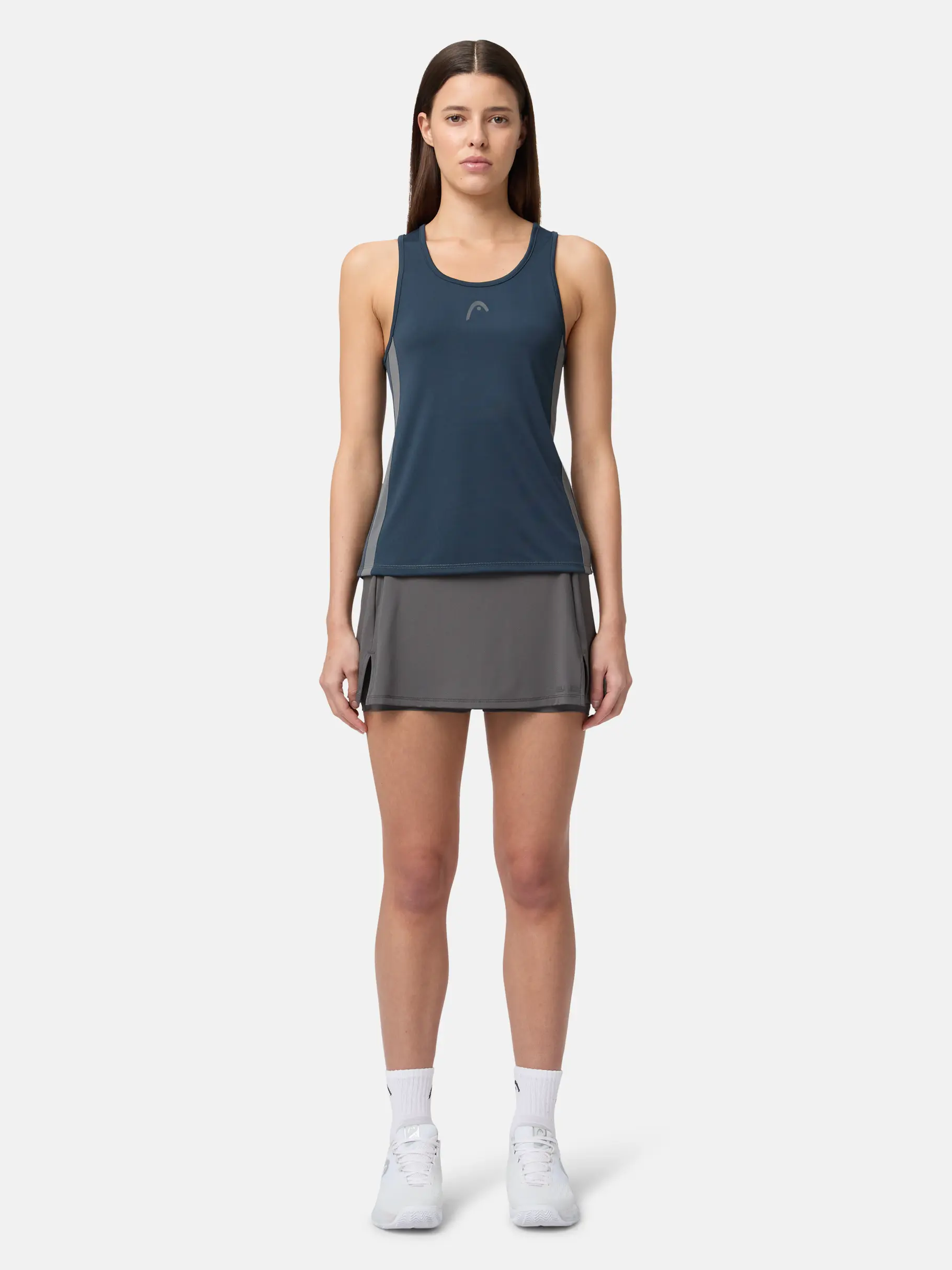, view full size image of Front view of Product detail - CLUB 25 TECH Tank Top Women navy