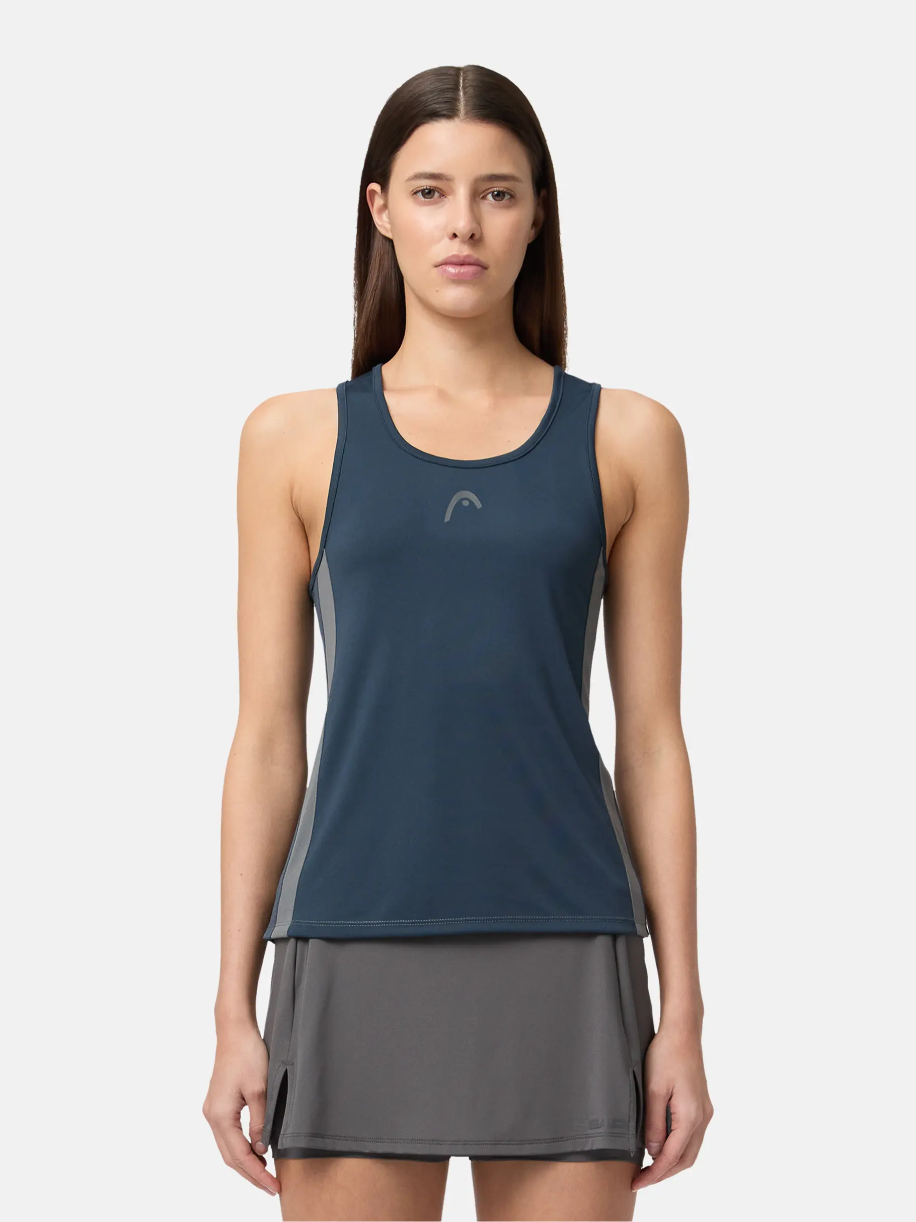 , view full size image of Front view of Product detail - CLUB 25 TECH Tank Top Women navy