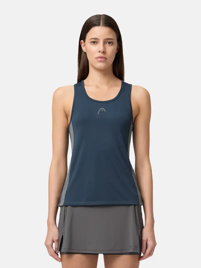 , view full size image of Front view of Product detail - CLUB 25 TECH Tank Top Women navy