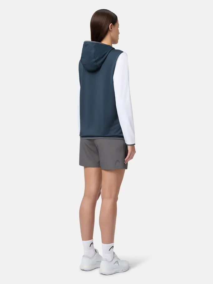 , view full size image of Front view of Product detail - CLUB 25 TECH Hoodie Women navy/white