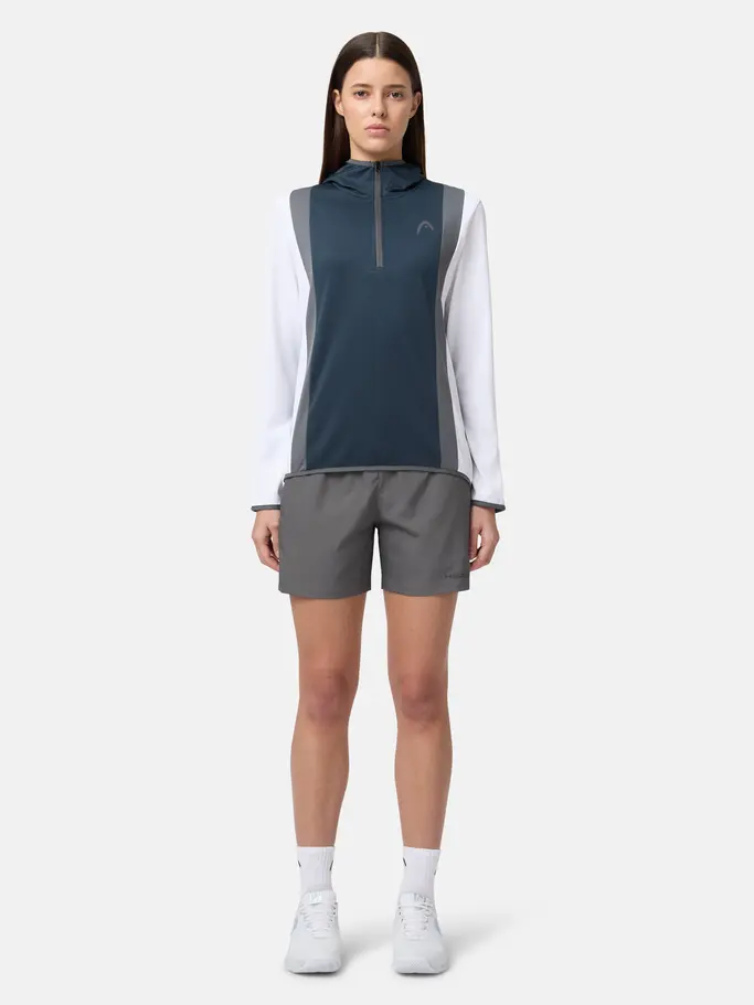 , view full size image of Front view of Product detail - CLUB 25 TECH Hoodie Women navy/white