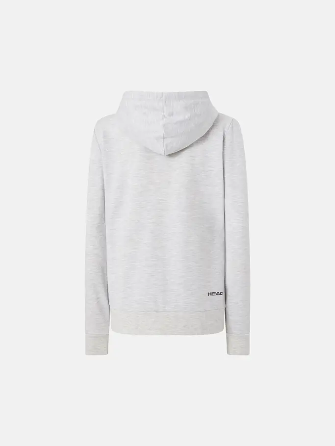 , view full size image of Front view of Product detail - CLUB ORIGINAL Hoodie FZ Women grey melange