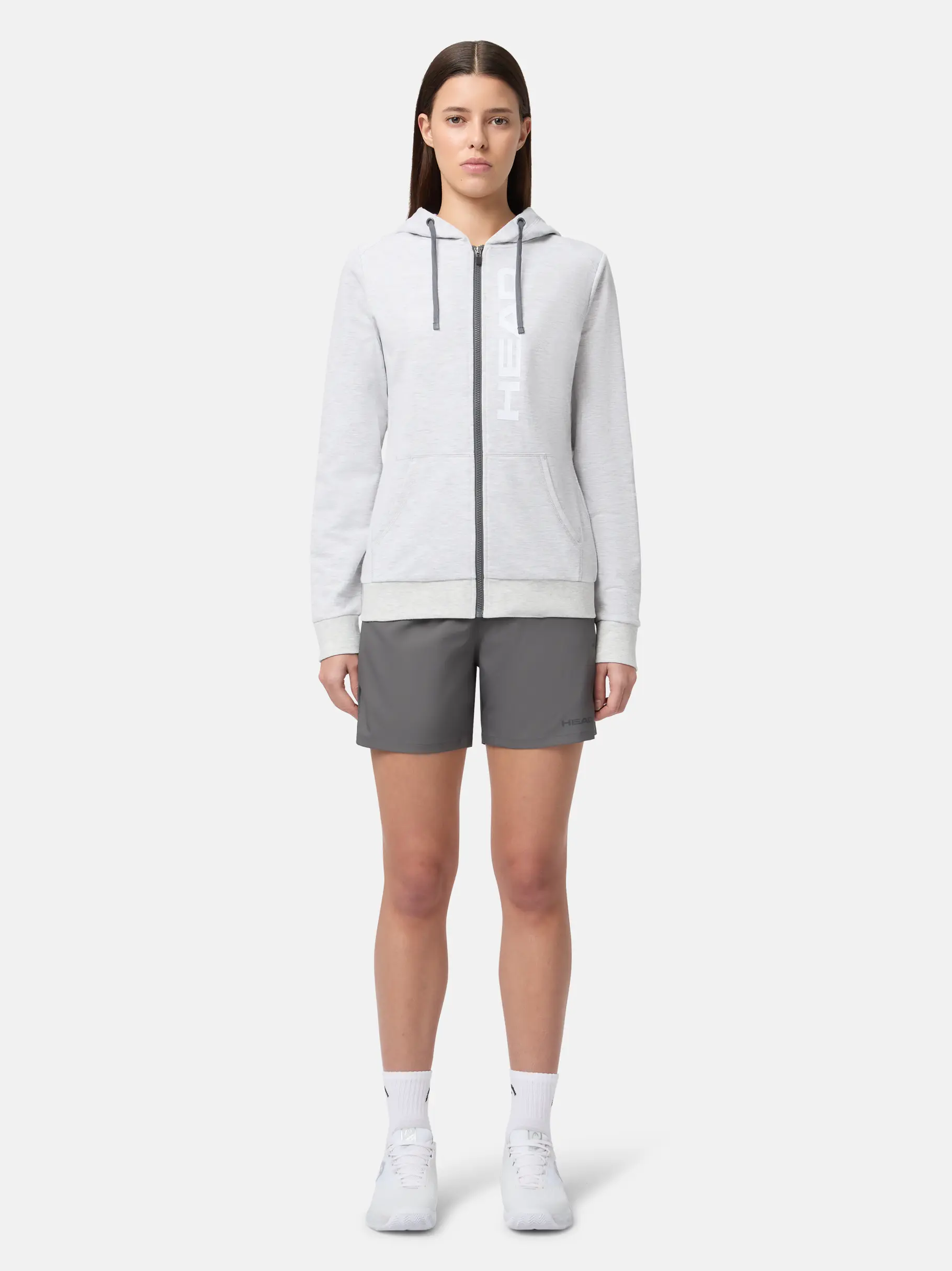 , Ansicht Großes Bild der Vorderseite Product detail - CLUB ORIGINAL Hoodie FZ Women grey melange