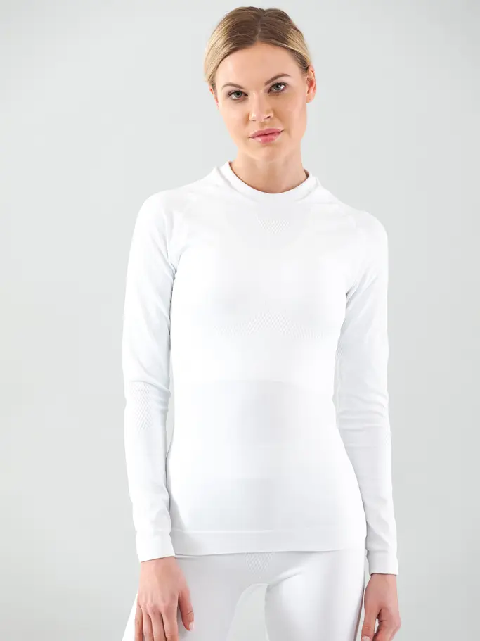Sale,Best Seller, voir image en taille réelle de la vue frontale de Product detail - FLEX Seamless LS Women white