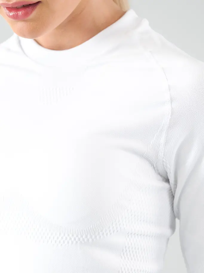 Sale,Best Seller, voir image en taille réelle de la vue frontale de Product detail - FLEX Seamless LS Women white