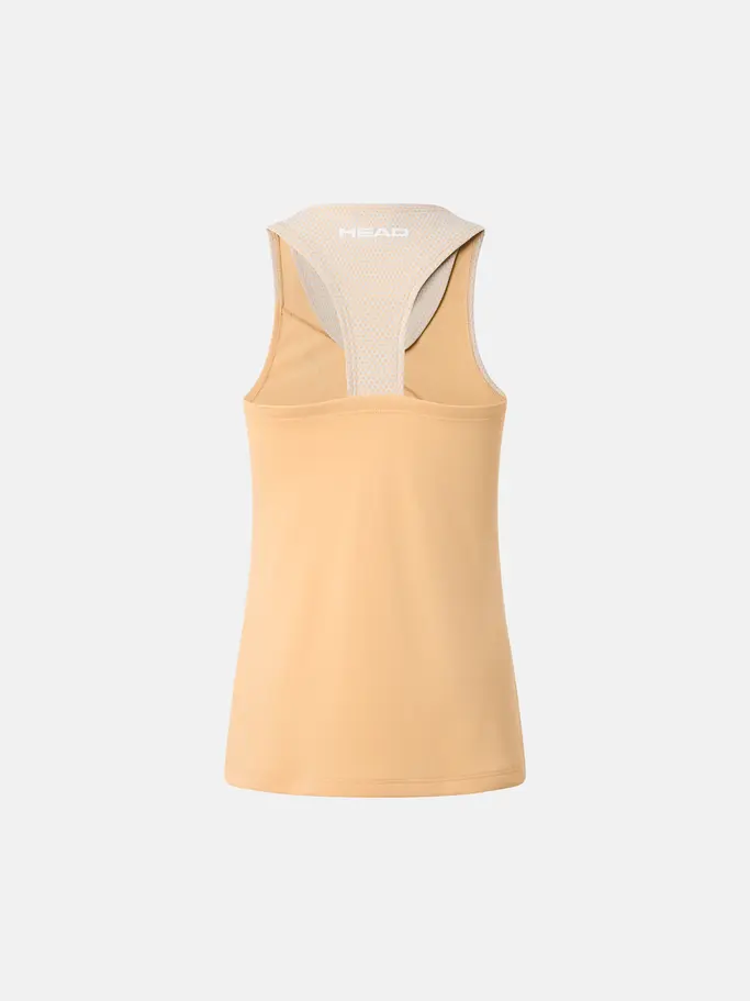 , view full size image of Front view of Product detail - SPIRIT Tank Top Girls apricot/light blue