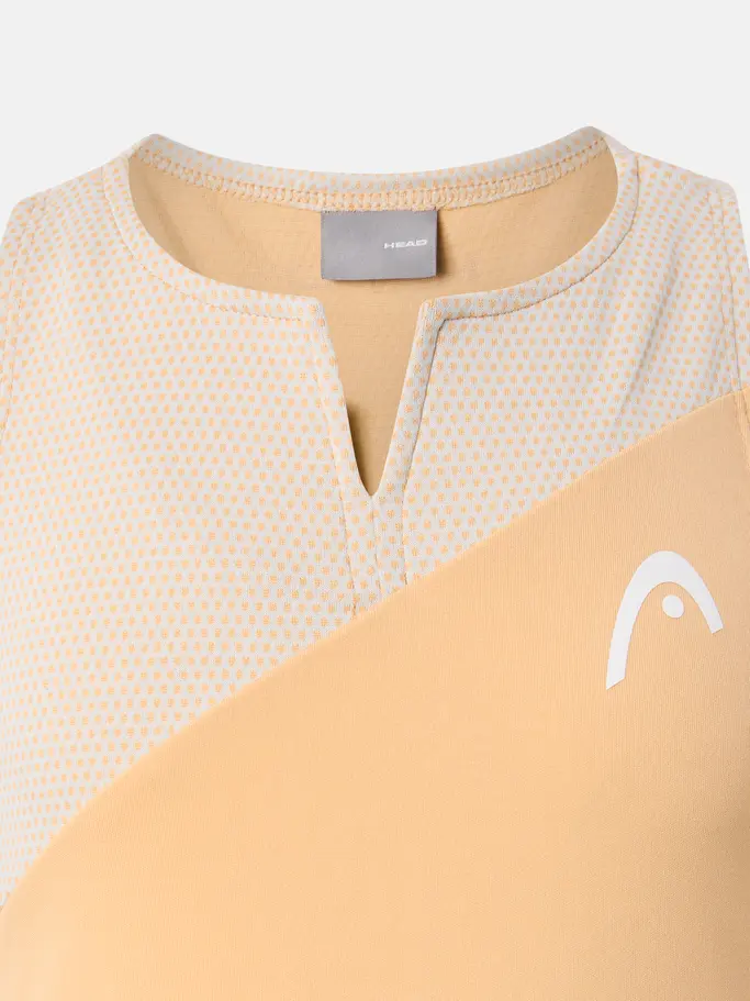 , view full size image of Front view of Product detail - SPIRIT Tank Top Girls apricot/light blue