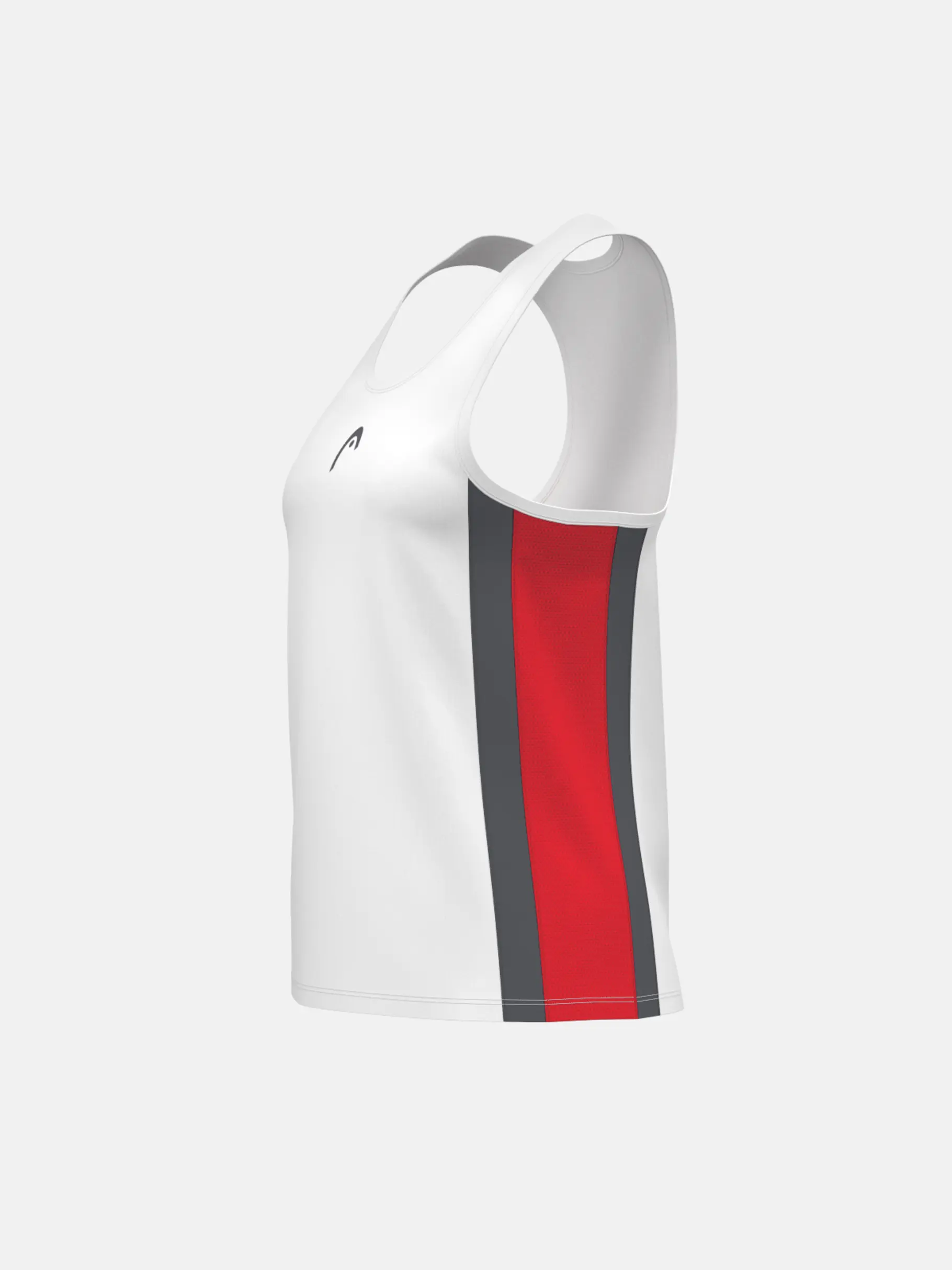 , view full size image of Front view of Product detail - CLUB 25 Tank Top Girls red/white