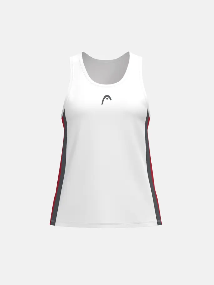 Sale,Back to School, view full size image of Front view of Product detail - CLUB 25 Tank Top Girls red/white