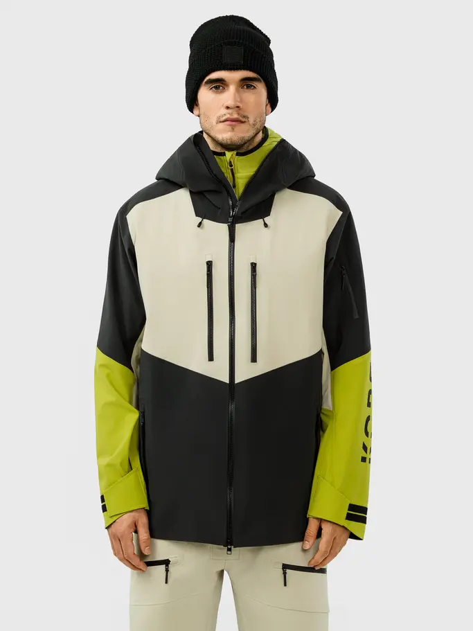 , voir image en taille réelle de la vue frontale de Product detail - KORE Jacket Men black/marsh green