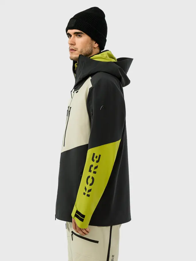 , voir image en taille réelle de la vue frontale de Product detail - KORE Jacket Men black/marsh green