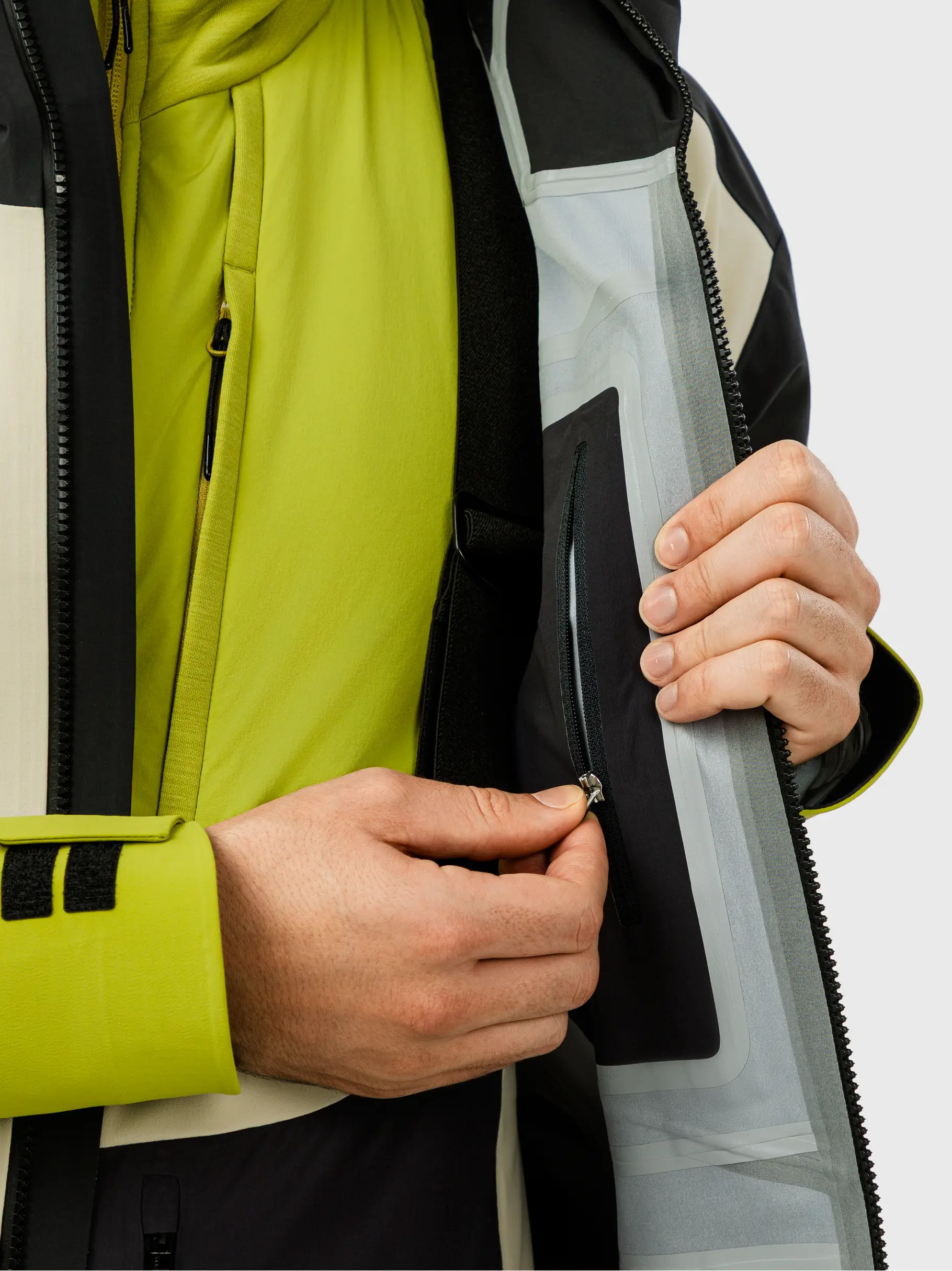 , weergave van volledige grootte van vooraanzicht van Product detail - KORE Jacket Men black/marsh green