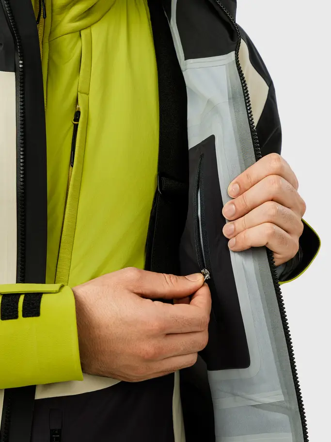 , voir image en taille réelle de la vue frontale de Product detail - KORE Jacket Men black/marsh green