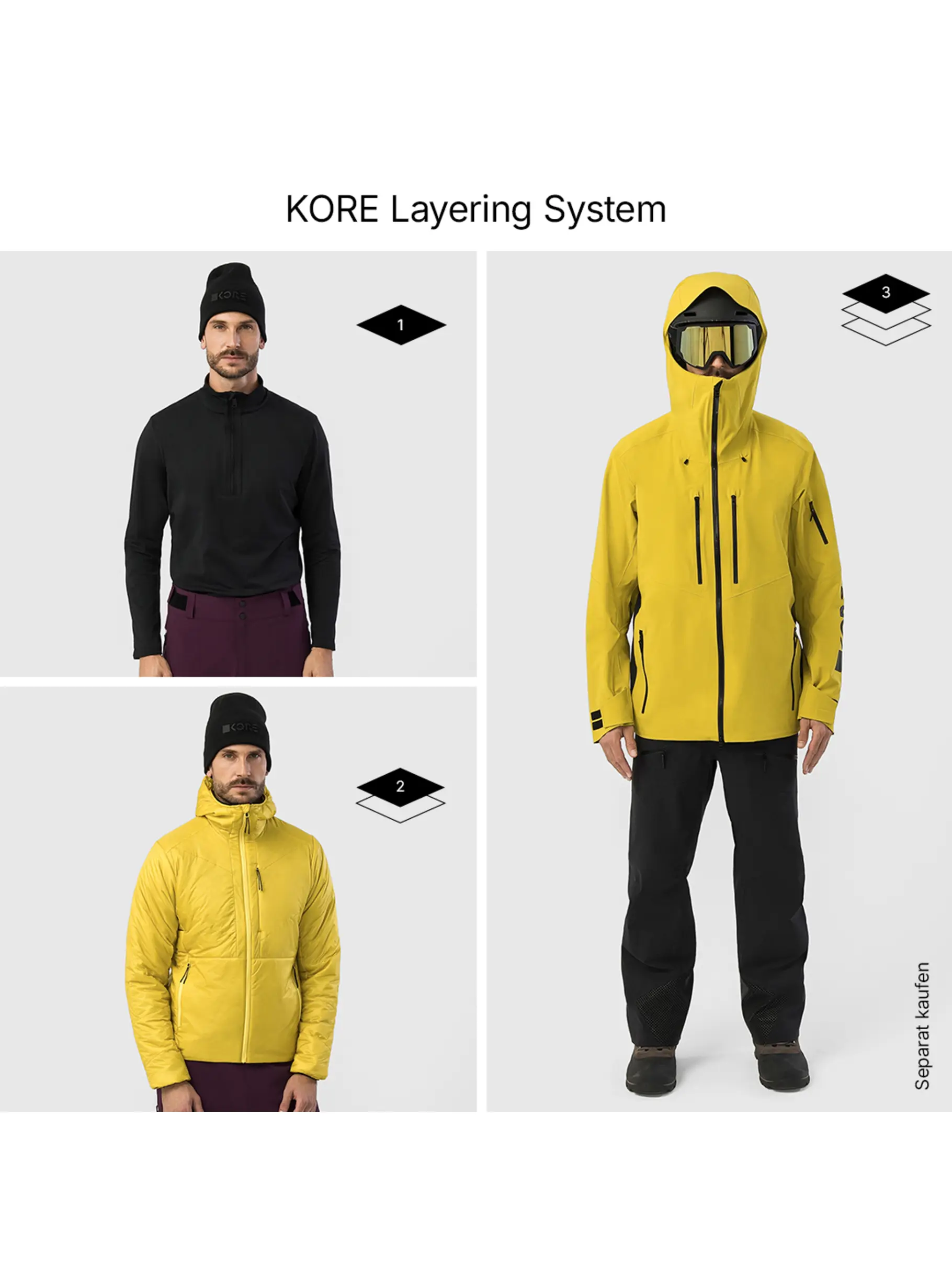, Ansicht Großes Bild der Vorderseite Product detail - KORE NORDIC Jacket Men violet