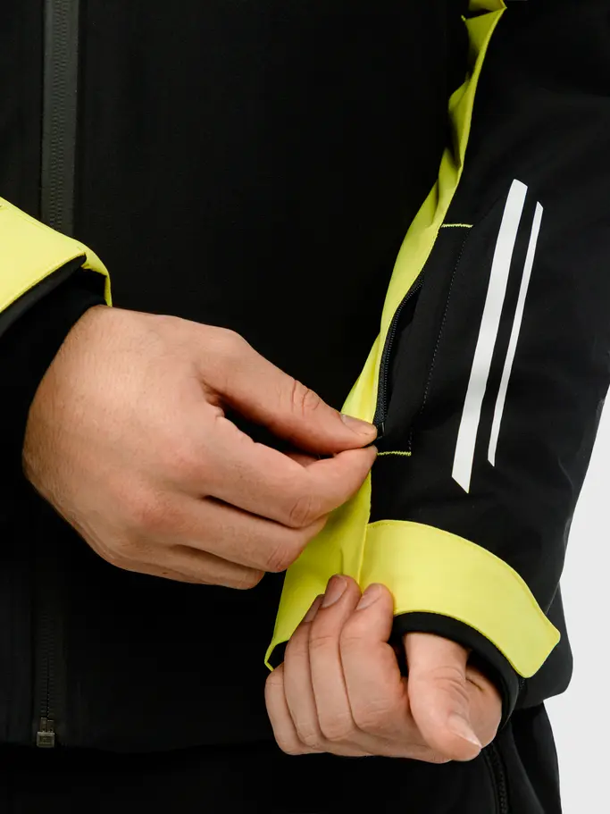 , view full size image of Front view of Product detail - SUPERSHAPE Jacket Men black/luminous yellow