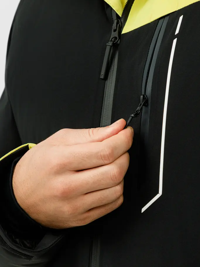 , view full size image of Front view of Product detail - SUPERSHAPE Jacket Men black/luminous yellow