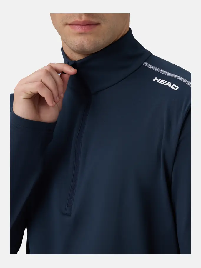 , view full size image of Front view of Product detail - RACE Midlayer Men navy