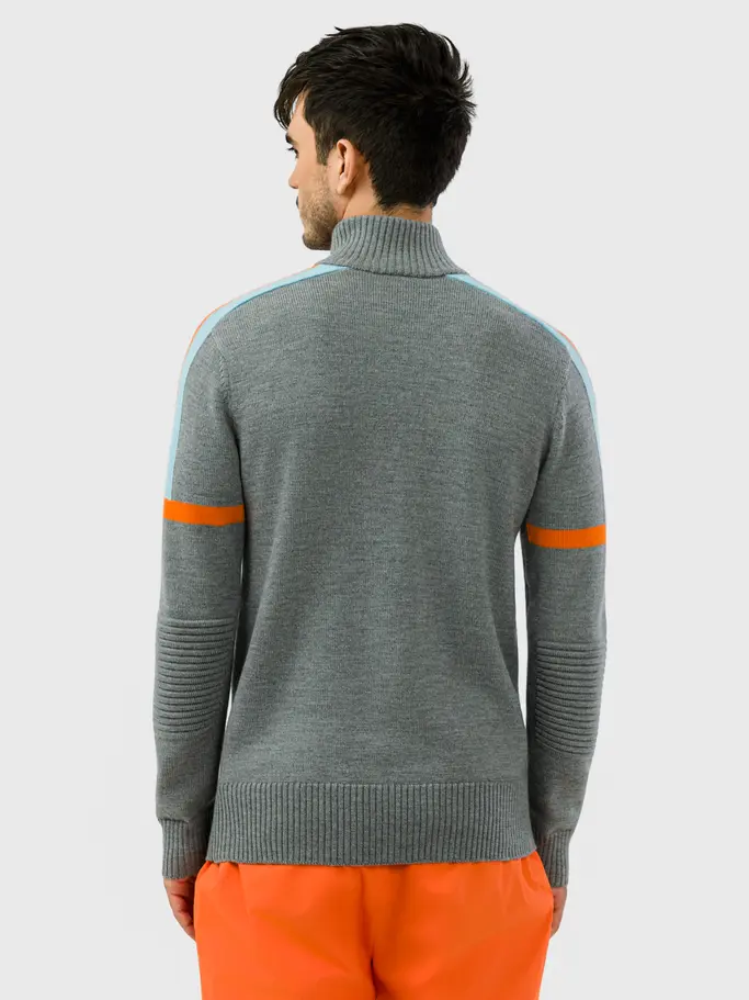 , view full size image of Front view of Product detail - LYRIC Pullover Men grey melange