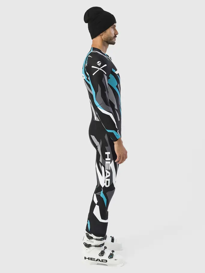 , voir image en taille réelle de la vue frontale de Product detail - RACE FIS Suit Unisex race print/black
