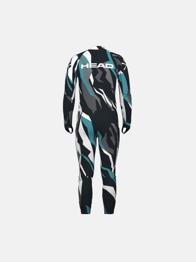 , view full size image of Front view of Product detail - RACE Suit Unisex race print/black