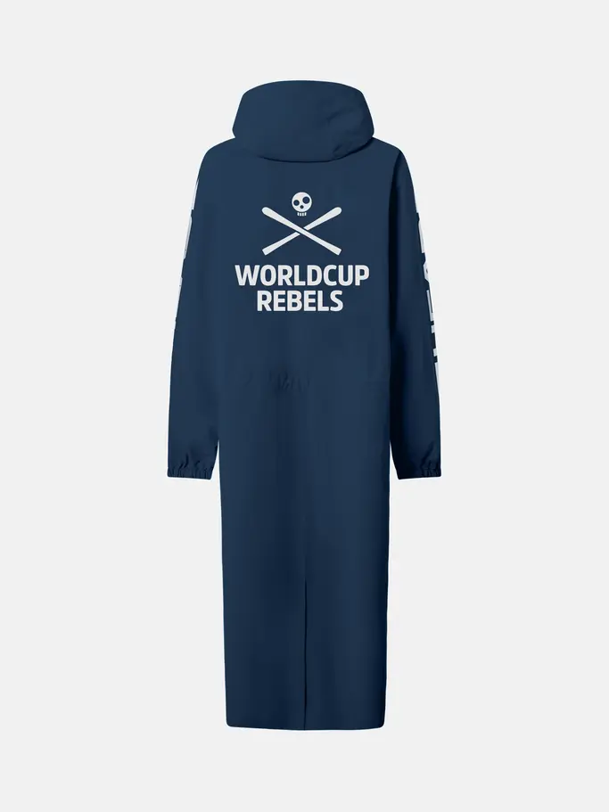 , view full size image of Front view of Product detail - RACE Rain Coat Unisex navy