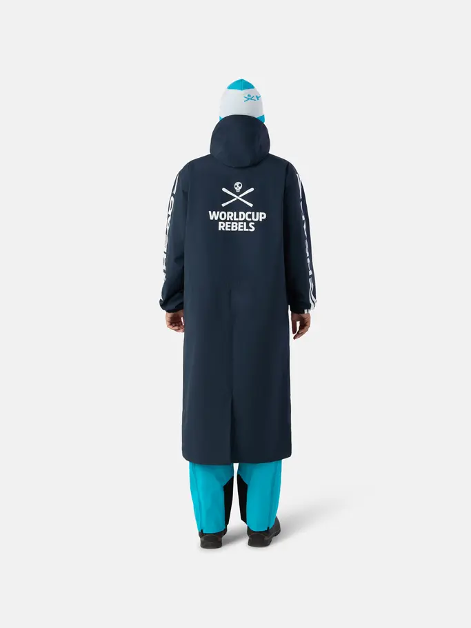 , view full size image of Front view of Product detail - RACE Rain Coat Unisex navy