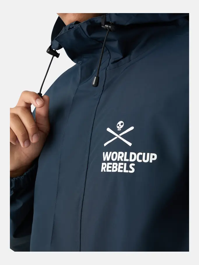 , view full size image of Front view of Product detail - RACE Rain Coat Unisex navy