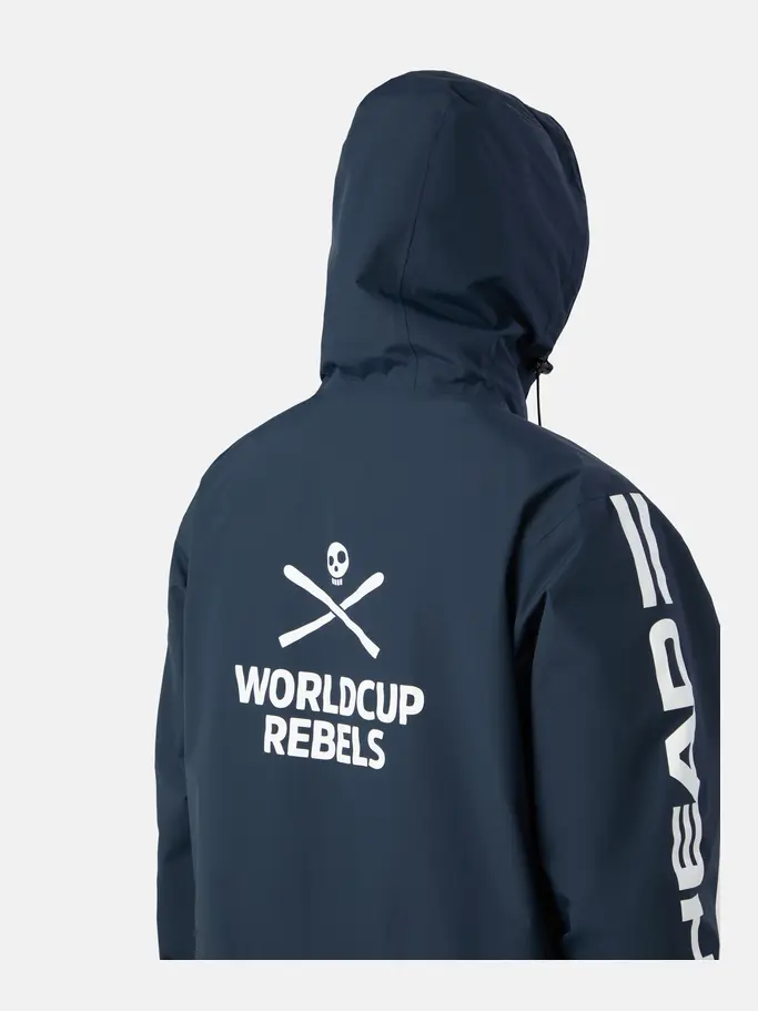 , view full size image of Front view of Product detail - RACE Rain Coat Unisex navy