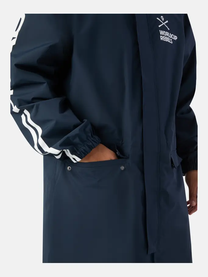 , view full size image of Front view of Product detail - RACE Rain Coat Unisex navy