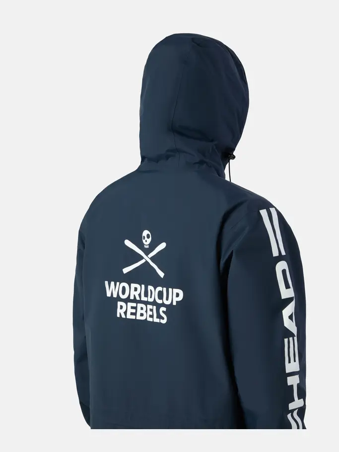 , view full size image of Front view of Product detail - RACE Rain Coat Unisex navy