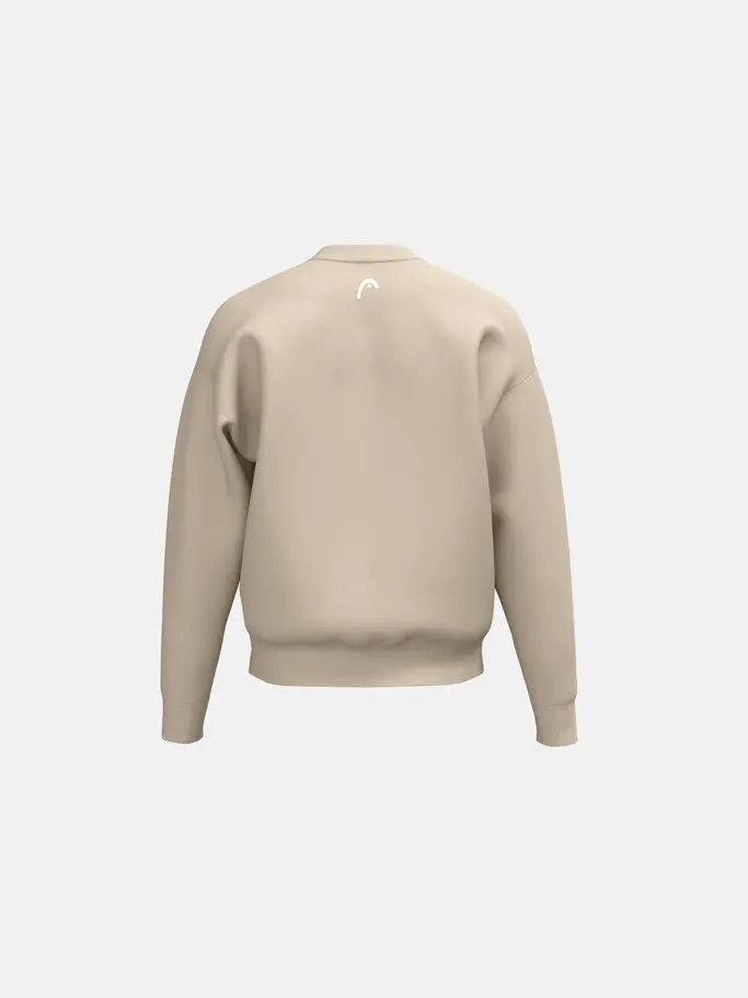 , view full size image of Front view of Product detail - CRUX Crewneck Unisex beige
