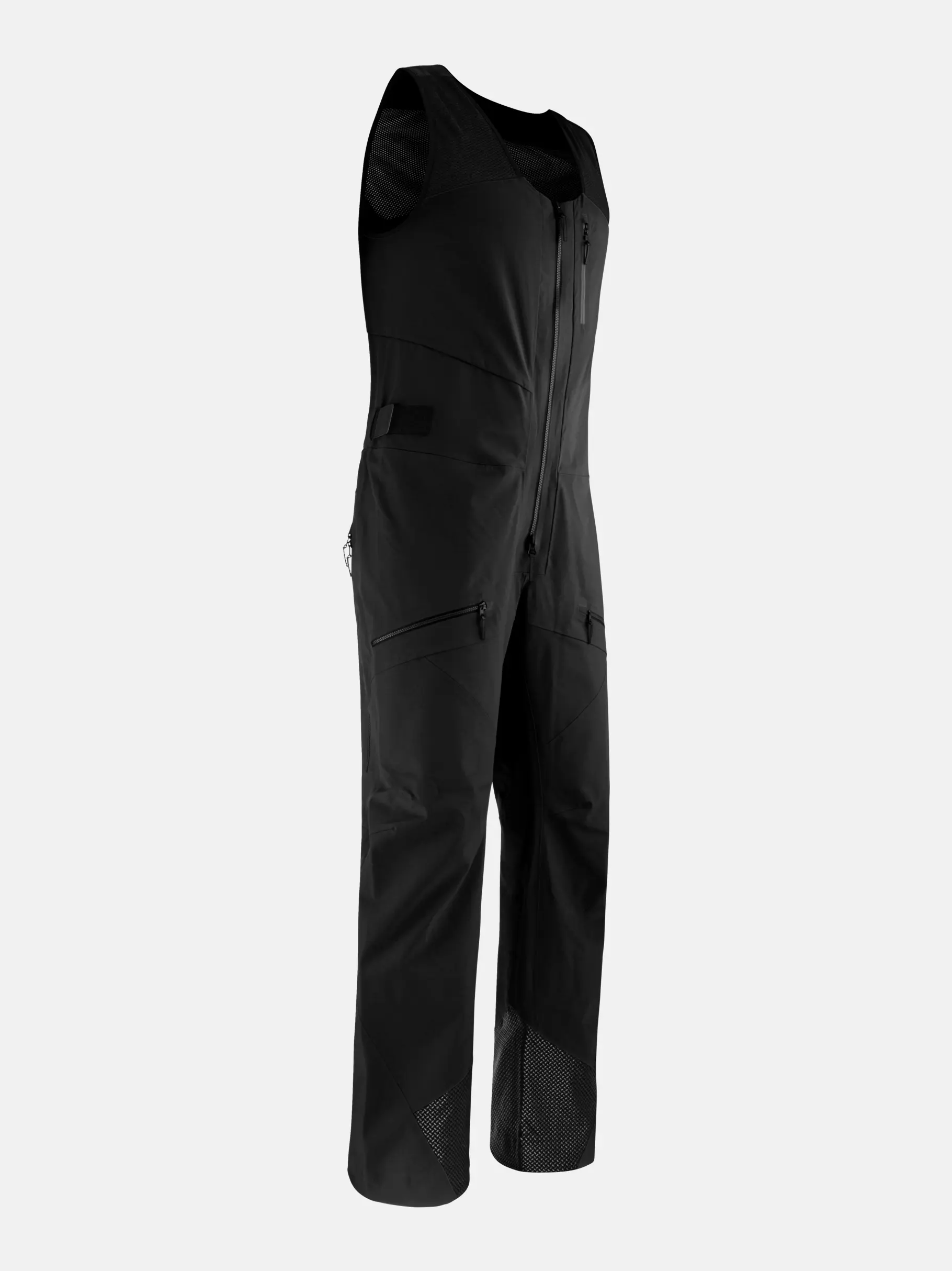 Out of Stock,Sale, view full size image of Front view of Product detail - KORE Bib Pants Men black