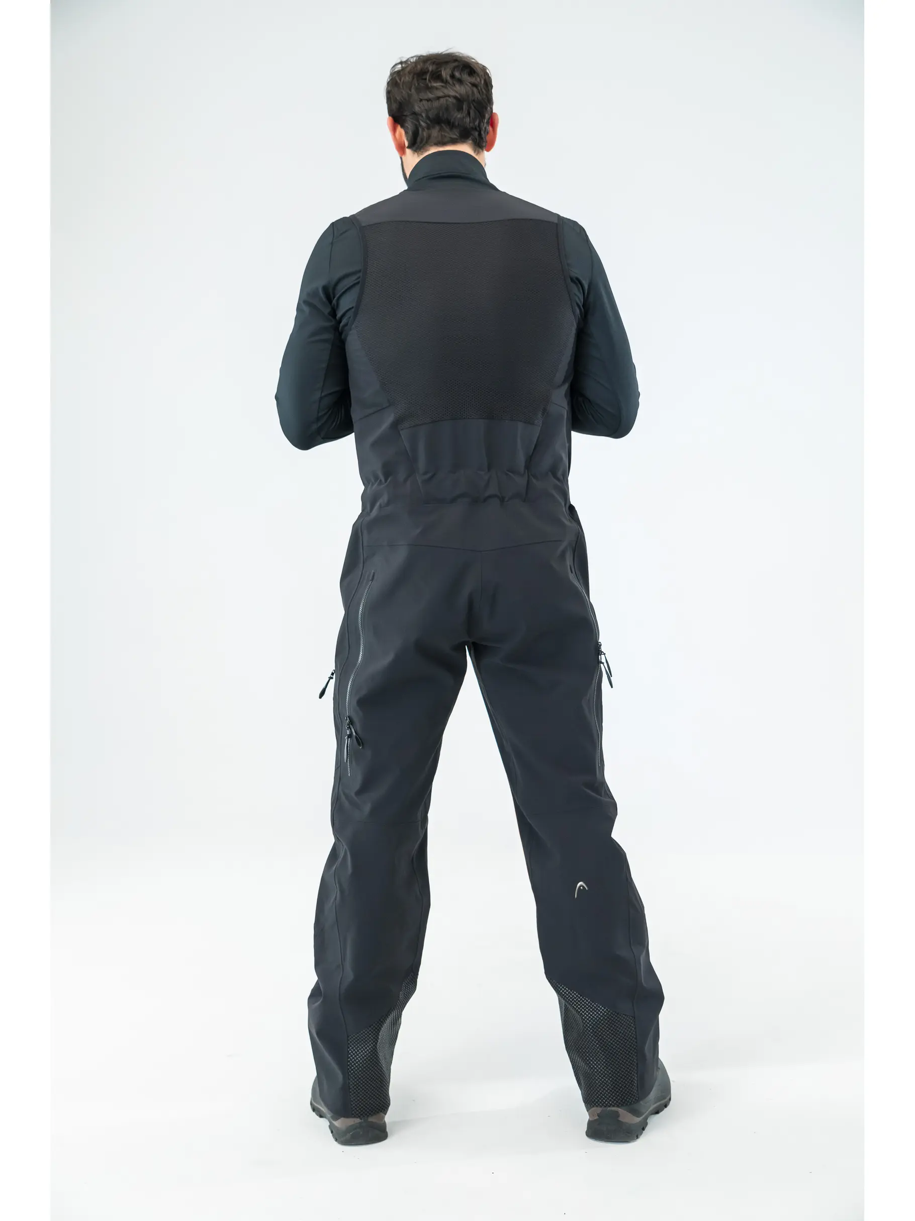 Out of Stock,Sale, view full size image of Front view of Product detail - KORE Bib Pants Men black