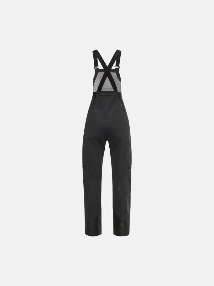 , view full size image of Front view of Product detail - KORE Bib Pants Women black