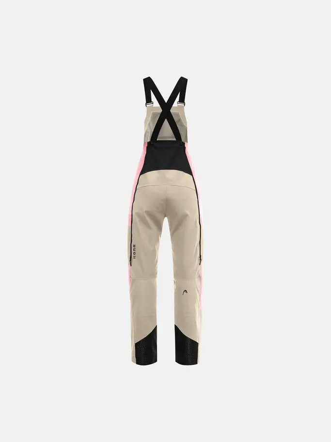 , view full size image of Front view of Product detail - KORE Bib Pants Women cream/rose