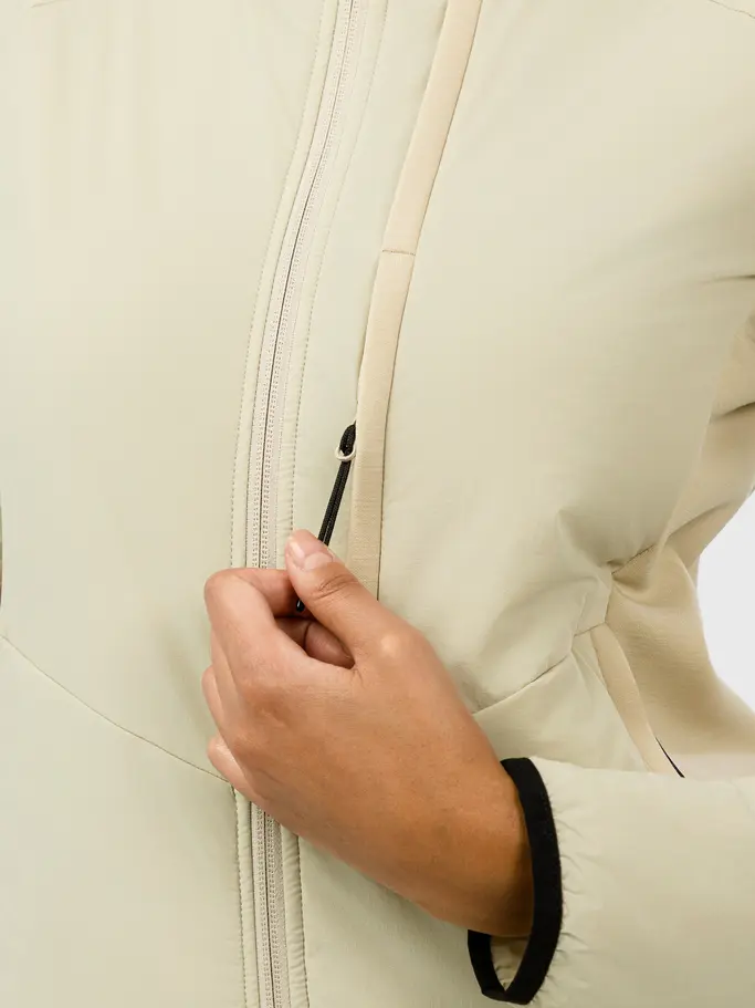 , view full size image of Front view of Product detail - KORE Insulation Jacket Women cream