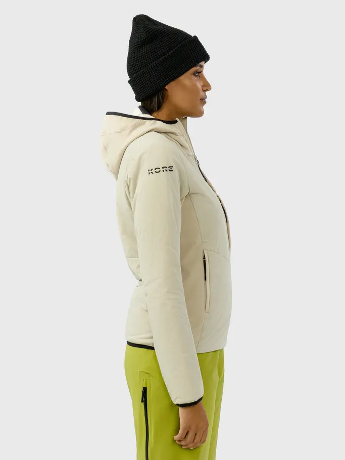, view full size image of Front view of Product detail - KORE Insulation Jacket Women cream